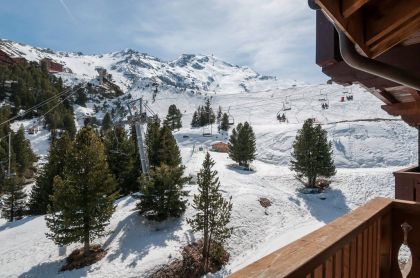 Le domaine Paradiski vu depuis l'un des balcons de la Résidence Premium Le Village